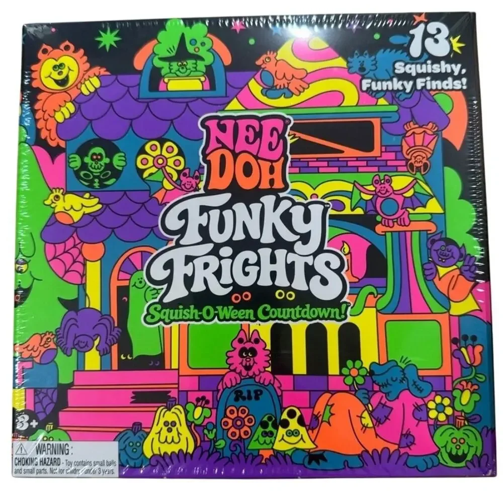 SCHYLLING NIB NeeDoh Funky Frights Squish-O-Ween Countdown Set 13 HALLOWEEN